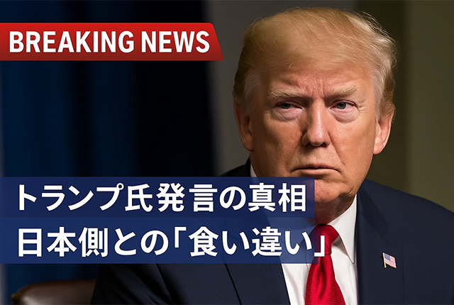 【速報】日米貿易、合意はされたが… トランプ発言と日本側の「ズレ」の真相