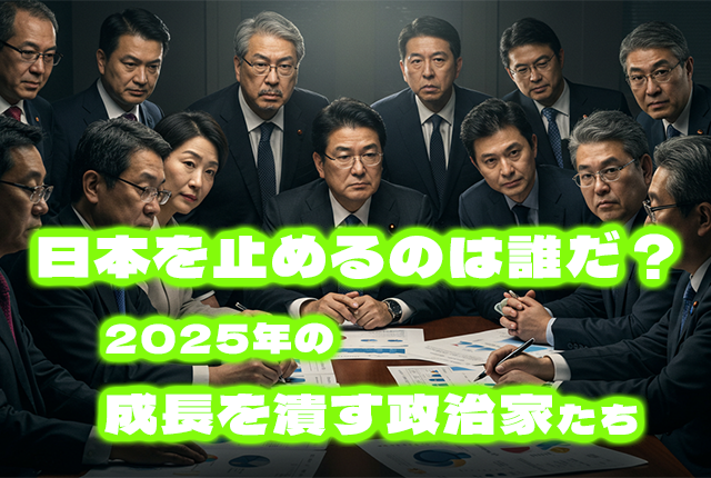 日本を止めるのは誰だ？2025年の成長を潰す政治家たち