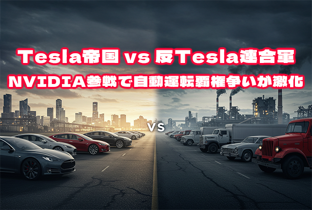Tesla帝国 vs 反Tesla連合軍──NVIDIA参戦で自動運転覇権争いが激化