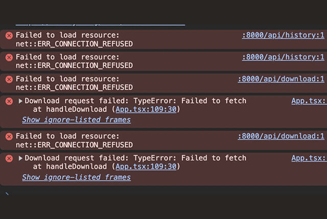 プログラミング中のエラー