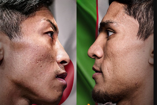 井上尚弥とアフマダリエフのフェイスオフ