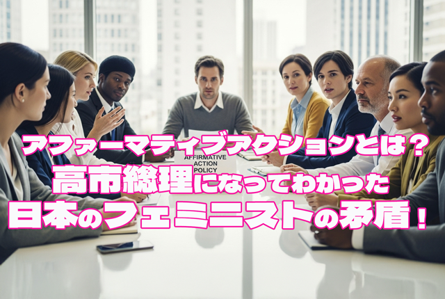 アファーマティブアクションとは？高市総理になってわかった日本のフェミニストの矛盾！