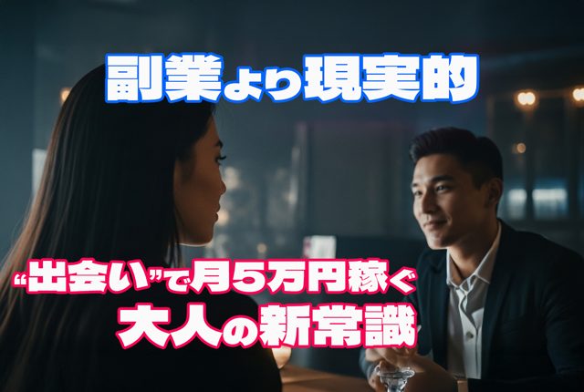 副業より現実的──“出会い”で月5万円稼ぐ大人の新常識