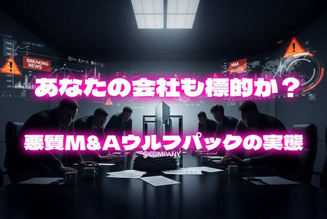 あなたの会社も標的か？悪質M&Aウルフパックの実態