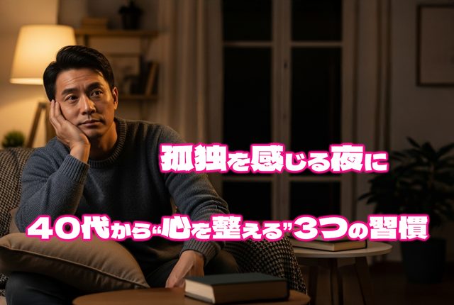 孤独を感じる夜に——40代から“心を整える”3つの習慣