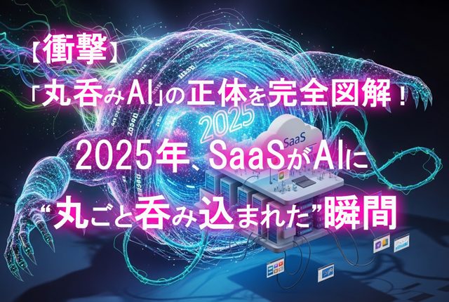 【衝撃】「丸呑みAI」の正体を完全図解！2025年、SaaSがAIに“丸ごと呑み込まれた”瞬間