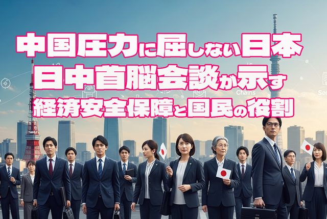 中国圧力に屈しない日本｜日中首脳会談が示す経済安全保障と国民の役割