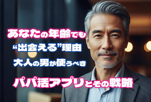 あなたの年齢でも“出会える”理由——大人の男が使うべきパパ活アプリとその戦略