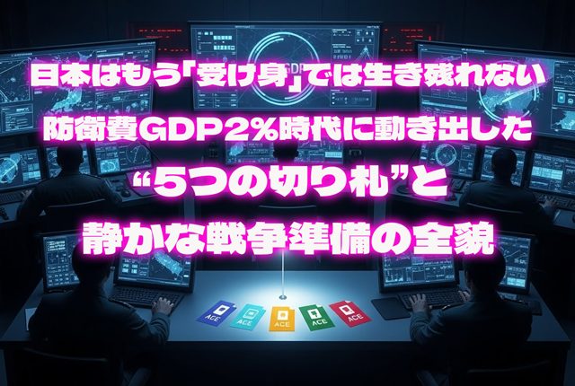 日本はもう「受け身」では生き残れない — 防衛費GDP2％時代に動き出した“5つの切り札”と静かな戦争準備の全貌