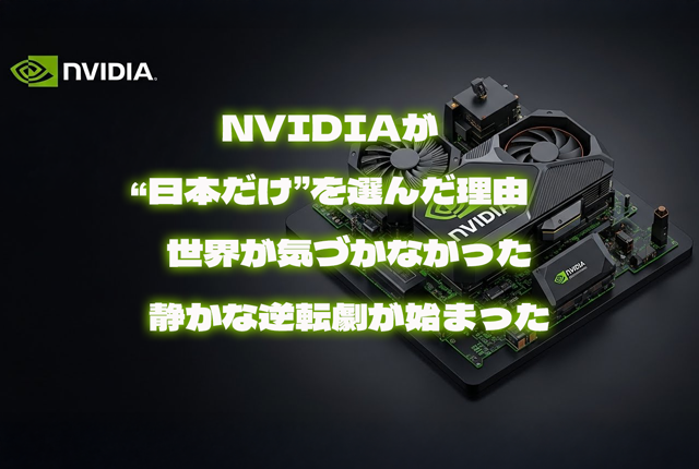 NVIDIAが日本だけを選んだ理由──世界が気づかなかった静かな逆転劇が始まった