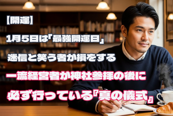 【開運】1月5日は「最強開運日」。迷信と笑う者が損をする、一流経営者が神社参拝の後に必ず行っている『真の儀式』