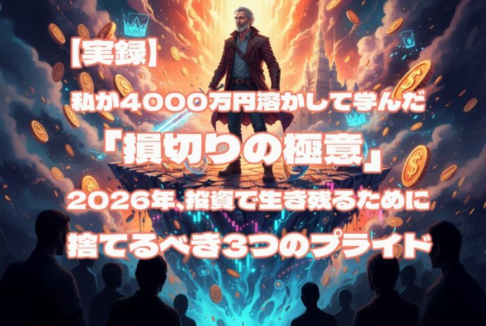 【実録】私が4000万円溶かして学んだ「損切りの極意」。2026年、投資で生き残るために捨てるべき3つのプライド