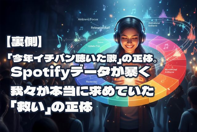 【裏側】「今年イチバン聴いた歌」の正体。Spotifyデータが暴く、我々が本当に求めていた「救い」の正体