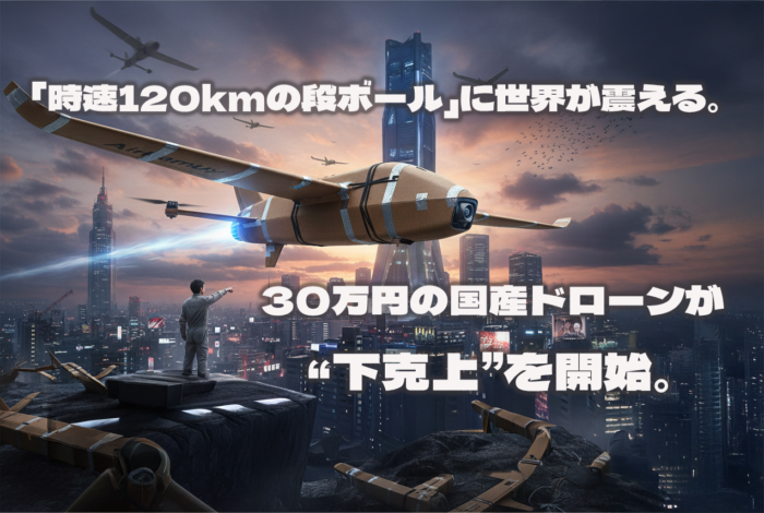 「時速120kmの段ボール」に世界が震える。30万円の国産ドローンが“下克上”を開始。