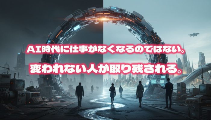 AI時代に仕事がなくなるのではない。変われない人が取り残される。 25 AI時代に仕事がなくなるのではない。変われない人が取り残される。
