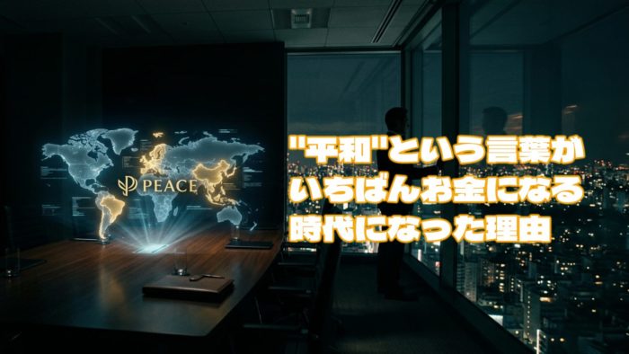 "平和"という言葉が、いちばんお金になる時代になった理由