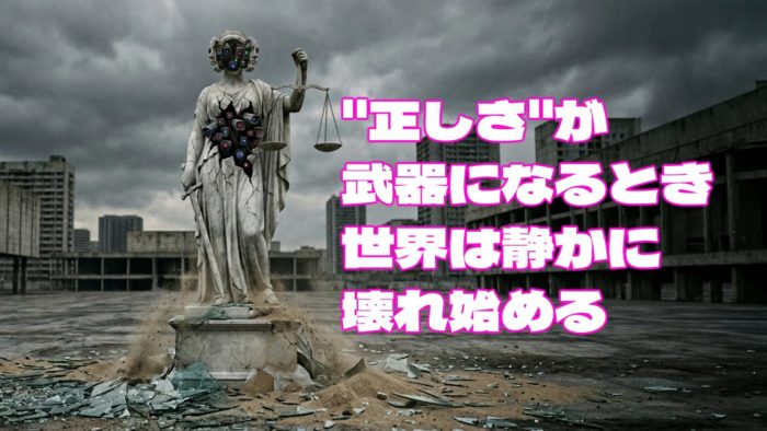 "正しさ"が武器になるとき、世界は静かに壊れ始める