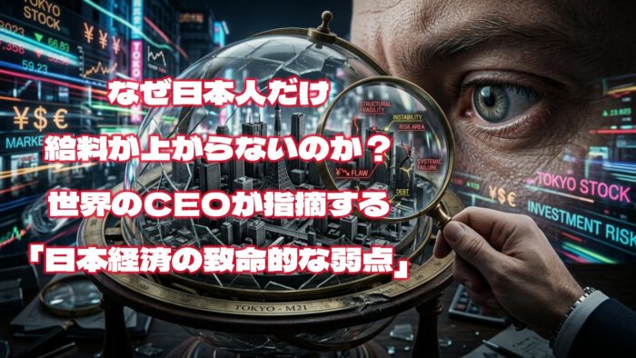 なぜ日本人だけ給料が上がらないのか？世界のCEOが指摘する「日本経済の致命的な弱点」