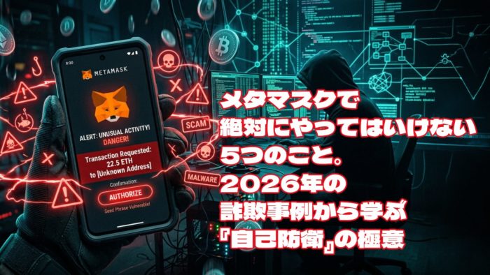 メタマスクで絶対にやってはいけない5つのこと。2026年の詐欺事例から学ぶ『自己防衛』の極意