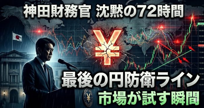 神田財務官"沈黙の72時間"──市場が試す「最後の円防衛ライン」